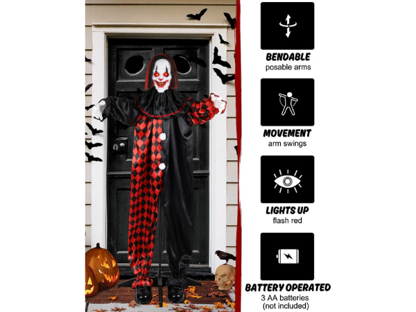 Life-Size Scary Clown Animatronic