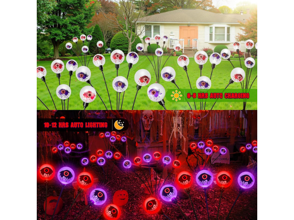 Eyeball Solar Halloween Lights